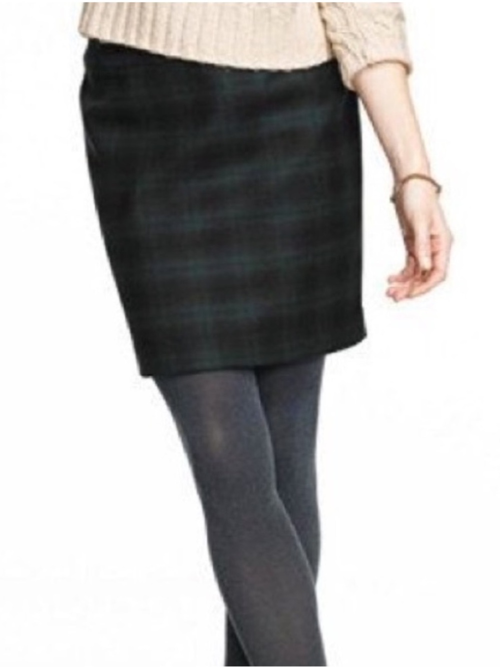 NEW WITH TAGS L.L. Bean • Blackwatch Plaid Madison Wool Mini Skirt 12